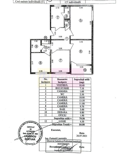 Vanzare apartament de 4 camere in zona Brancoveanu
